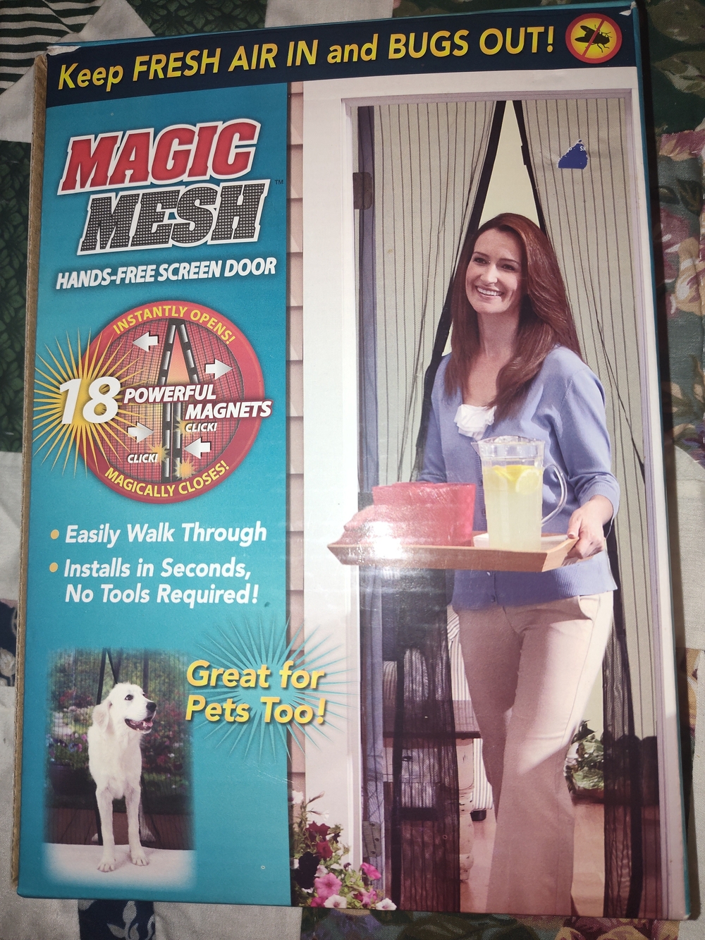 Hands-Free Screen Door - Black